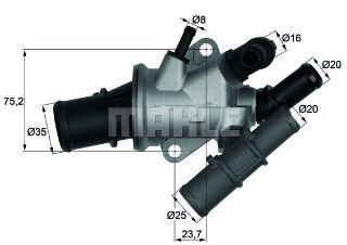 TERMOSTAT KOMPLE DOBLO 1.9 D 01 88C resmi