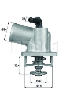 TERMOSTAT KOMPLE ASTRA G-CORSA B-TIGRA-ZAFİRA 1.4-1.4 16V-1.6-1.6 16V 92C resmi