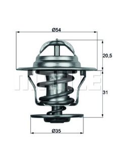 TERMOSTAT POLO-GOLF II-JETTA-TOLEDO-LEON-IBIZA-CORDOBA 84C resmi