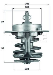 TERMOSTAT TOYOTA COROLLA E10 83C resmi