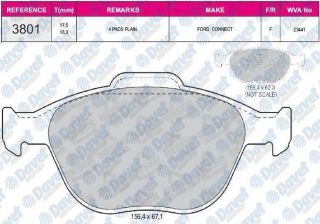 ÖN  FREN BALATASI CONNECT 1.8TDCI 02 /> FOCUS 1.8TDCI 98>05 resmi