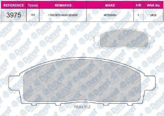 ÖN  FREN BALATASI L200 2.5 D 4X4 2006 2012 L200 2.4 2015> FIAT FULLBACK 16> resmi