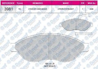 ÖN  FREN BALATASI DUCATO III BOXER III JUMPER III 2.2HDI / 2.2HDI / 3.0HDI 16Q / 20Q 06> KARSAN JEST (TEK FISLI) resmi