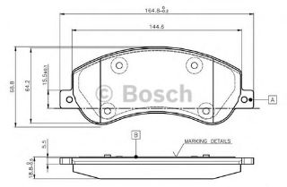 ÖN  FREN BALATASI TRANSİT V347 06 /> V347 155PS A.CEKER 11 /> VW AMAROK 2.0TDI 10> (1 ADET İKAZ FISI+AKSESUARSIZ) resmi