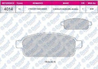 FREN BALATASI ARKA WVA 25096 CHEVROLET AVEO 2013-> CRUZE 2009-> ORLANDO 2011-> TRAX 2012-> VOLT 2011-> OPEL AMPERA 2011-> ASTRA GTC J 2011->  ASTRA J 2009-> CASCADA 2013-> MOKKA 2012-> ZAFİRA TOURER C 2011-> resmi