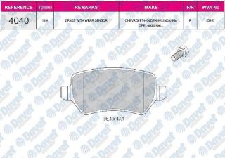 FREN BALATASI ARKA WVA 23417 OPEL ASTRA H 1.4 1.6 04=> HYUNDAİ IX20 1.4 16V 1.4CRDI 16V 1.6 16V 2010=> resmi