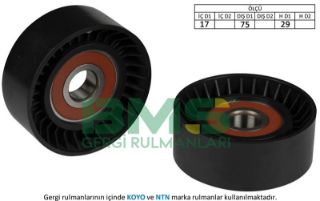 ALTERNATÖR GERGİ RULMANI CRAFTER 2.5 TDI 06 BJK-BJM KANALSIZ 75MM resmi