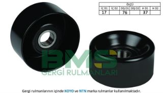 ALTERNATÖR GERGİ RULMANI TRANSİT V184 2.4 DI-2.4 TDI-2.4 TDE 00-06 76X37X17 resmi