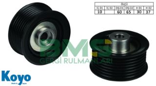 ALTERNATÖR GERGİ RULMANI 10X60 / 65X30 / 37 PLASTIK (PLASTIC) 7 PK SUZUKİ GRAND VİTARA II resmi