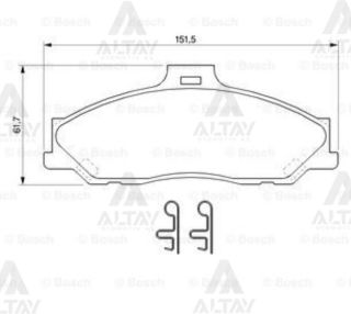 ÖN FREN DİSK BALATA ( FORD : RANGER 4×2 98- )(MAZDA: B2500 01>03/B2500 BT50 06>11 "4WD ) resmi