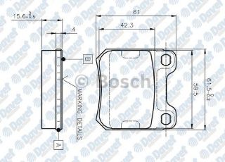 FREN BALATASI ARKA WVA 21050 VECTRA B 95-02 OMEGA A SAAB 9-3 98-02 resmi