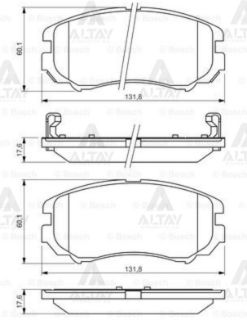 ÖN BALATA TUCSON 04-10 -SONATA 2.0CRDI 04 COUPE 02-09 -KİA MAGENTIS 05 09 0986TB2429 resmi