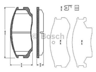 ÖN BALATA COLT 96-03 LANCER 90-96 TERİOS 00 114.2X50X15MM -İKAZ KABLOLU 0986TB2651 resmi