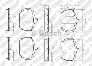 ÖN BALATA TRANSİT 2.0 2.5D P100 65-92 0986TB2061 resmi