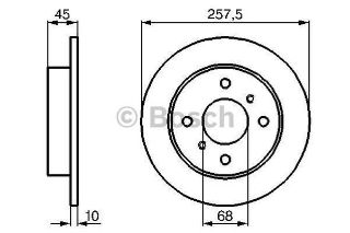 FREN DİSKİ ARKA PRIMERA P10 90> PRIMERA P11 96> ALMERA 00>06 DÜZ 258MM resmi