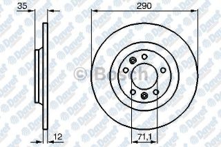 FREN DİSKİ ARKA [290 / 12-10 mm] 407 1.6 HDI 04> resmi