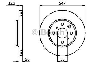 ÖN FREN AYNASI P107 1.0-1.4HDI 06/05 C1 1.0 1.4HDİ 05 TOYOTA AYGO 1.0 1.4HDİ 05 247X20X4DLXHAVALI resmi