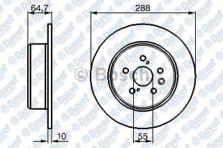 FREN DİSKİ. ARKA. 288 / 10-8.5MM resmi