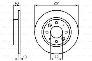 FREN DİSKİ. ARKA. 261 /10-9 MM resmi