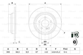 FREN DİSKİ. ARKA. 300 /10-8.3 MM . KAPLAMALI. YÜKSEK KARBON ALAŞIMLI resmi