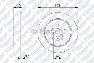 FREN DİSKİ ARKA 2.0 RAV4 (A2) 01-05 resmi