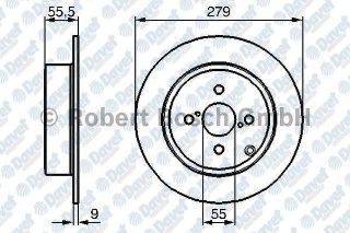 FREN DİSKİ COROLLA 03-07  COROLLA-VERSO 04-07  1.4 D4D DİZEL ARKA DÜZ 279-4 resmi