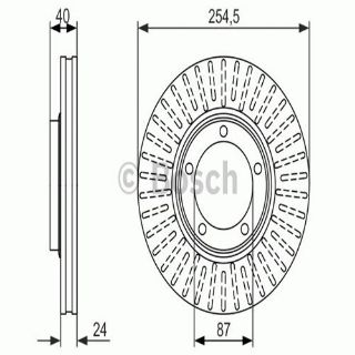 ÖN FREN AYNASI H-1 STAREX 2.5TCI-2.5CRDI-2.5TCI 02 255X24X5DLXHAVALI resmi