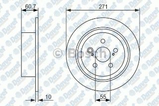 FREN DİSKİ ARKA 1.6:1.8:2.0:2.0 D4D AVENSIS (T22) 01-02 resmi