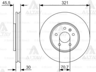 ÖN FREN AYNASI ADET ASTRA J 1.3CDTI-1.4-1.6-1.7CDTI-2.0CDTI 09 1.6CDTI 14 321X30X28/5D/HAVALI resmi