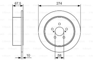 FREN DİSKİ. ARKA. 273.8 MM / 1-8.5 MM resmi