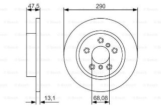 FREN DİSKİ. ARKA. 290 /13-11 MM . KAPLAMALI resmi