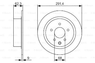 FREN DİSKİ. ÖN. 291.4 MM / 9-8 MM resmi