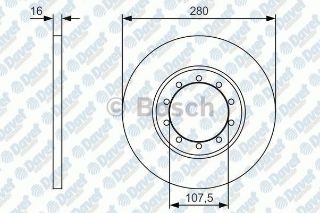 FREN DİSKİ TRANSİT 06-14  V347 ARKADAN İTİŞLİ ARKA DÜZ 280-10 resmi