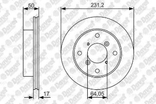 REN DİSKI ÖN HAVALI 231MM SUZUKİ ALTO 1.0I 94-> SWİFT 1.0 1.0I 1.3 89-92 resmi