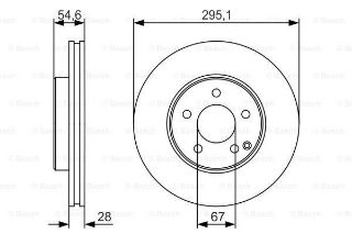 FREN DİSKİ. ÖN. 295 / 28-25.4 MM . HAVA KANALLI resmi