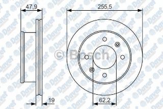 ÖN FREN AYNASI GETZ 1.1-1.3 12V-1.6 16V 02 1.5TD CRDI 12V 03 256X19X4DLXHAVALI 0986479459 resmi