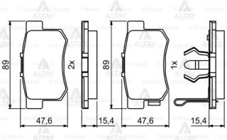 PABUCLU BALATA (172X22MM) COROLLA E12  02- resmi