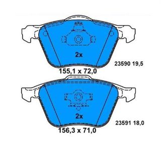 ÖN BALATA VOLVO S60 04-10 -S80 98-06 -V70-XC 90 2.5T-D5-T6 02 V8 05 16 TEKERLEK İÇİN 0986TB2875 resmi