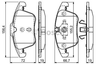 ÖN BALATA MONDEO IV 1.6TI-TDCI 1.8TDCI 2.0TDCİ 2.2TDCİ 2.3 2.5 07 SMAX 06 GALAXY 07 0986TB3184 resmi