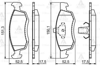 ÖN BALATA LOGAN 1.4-1.5-1.6 DCI 07 LOGAN PİCK UP 08 LOGAN EXPRESS 09 SANDERO 1.5 DCİ 08 0986TB3038 resmi