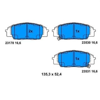 ÖN BALATA CİVİC VI 2.0 1.7 09/01/05 S2000 99 0986TB2364 resmi