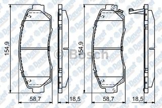 ÖN BALATA HONDA CİVİC VIII SEDAN FD-FA 1.3 HYBRİD 10-12 0986TB3218 resmi