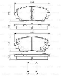 ÖN BALATA KİA PICANTO TA 1.0 1.2 05/2011 0986TB3187 resmi