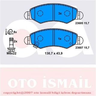 ÖN  FREN BALATASI AGILA 1.0 1.2 1.3 CDTI 00> SUZUKİ WAGON R+1.3 4WD 00> resmi