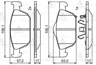 ÖN FREN BALATASI HONDA ACCORD-CİVİC X 06/08 resmi