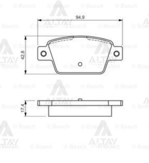 FREN BALATASI ARKA WVA 23714 (FIAT: STILO 1.6 1.8 2.4) 0986TB2837 resmi