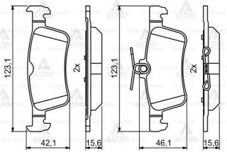 FREN BALATASI ARKA 308 13> / C4 GRAND PICASSO 13> C4 PICASSO 13> resmi