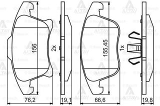 ÖN FREN DİSK BALATA ( FORD : MONDEO 2014- SMAX 2015- ) resmi