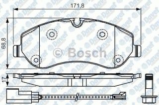 ÖN FREN DİSK BALATA ( FORD : TRANSİT CUSTOM V362 12- V363 14- ) resmi