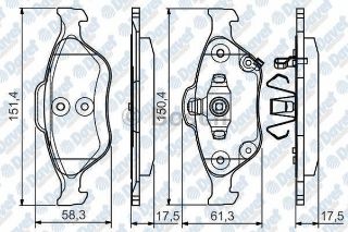 ÖN BALATA YARİS 1.0VVTİ 1.3VVTİ 1.4D4D 06 09 11 0986TB3016 resmi